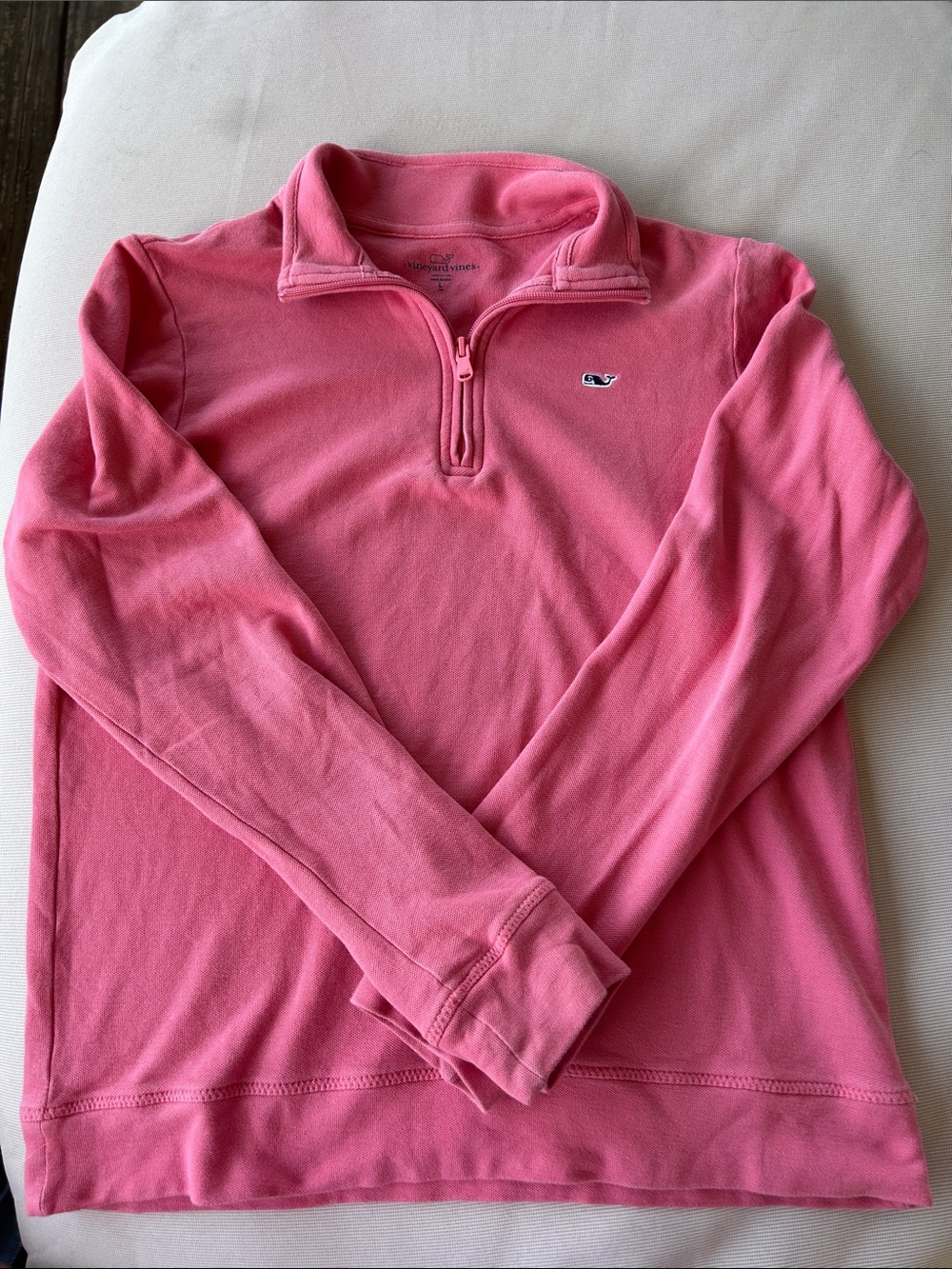 Vineyard Vines Pink Quarter-Zip Pullover Sweater